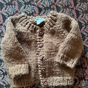 Warm Tan Knit Kids Sweater